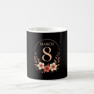 Taza De Café Diseño Floral Vintage Empoderamiento 8 de Marzo