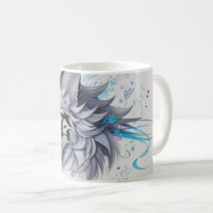 Taza De Café diseño garabato de un tigre