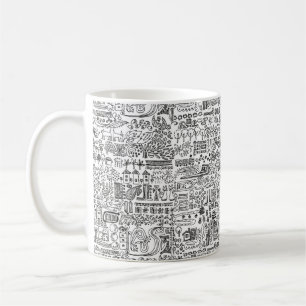 Taza De Café diseño geográfico