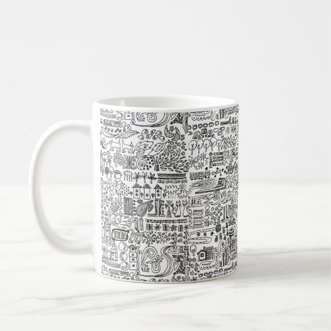 Taza De Café diseño geográfico (Izquierda)