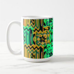 Taza De Café Diseño geométrico Bauhaus colorido