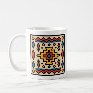 Taza De Café Diseño geométrico nativo americano del suroeste