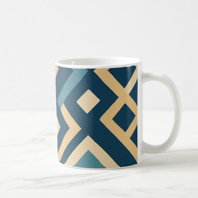 Taza De Café Diseño Geométrico Oscuro (Derecha)