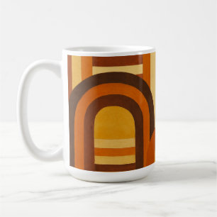 Taza De Café Diseño geométrico retro MCM de arcos y manchas sol