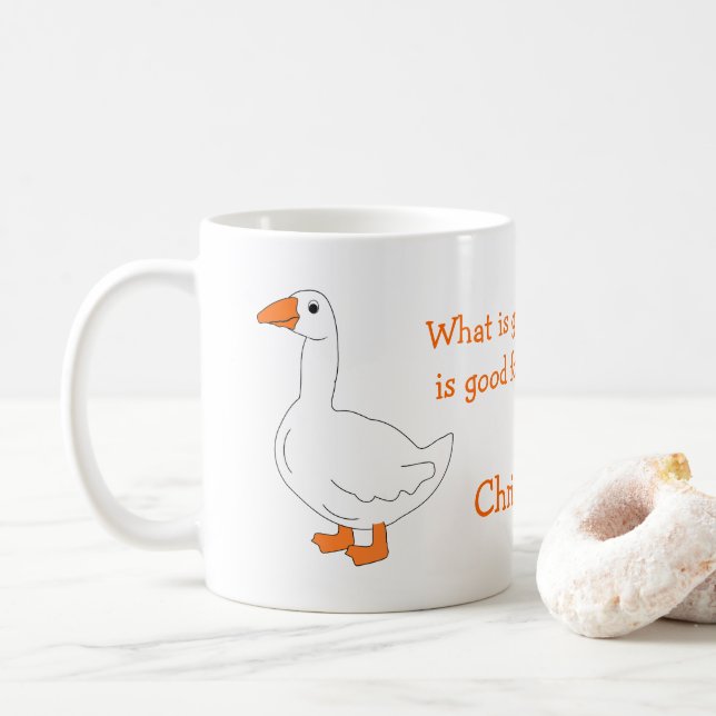 Taza De Café Diseño Goose personalizado (Con donut)