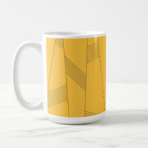 Taza De Café Diseño gráfico abstracto simple, amarillo y modern