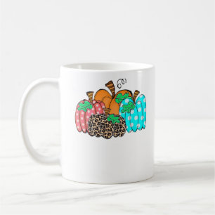 Taza De Café Diseño gráfico de estampado de leopardo de calabaz