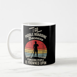 Taza De Café Diseño gráfico divertido de paddle boarding atarde