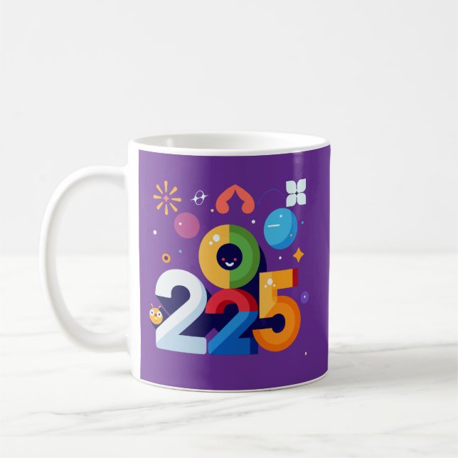Taza De Café Diseño gráfico divertido e ingenioso 2025 (Izquierda)