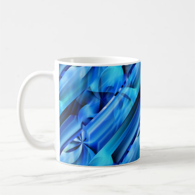Taza De Café Diseño gráfico impecable - negro azul I (Izquierda)
