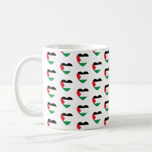 Taza De Café diseño gráfico lindo con bandera palestina