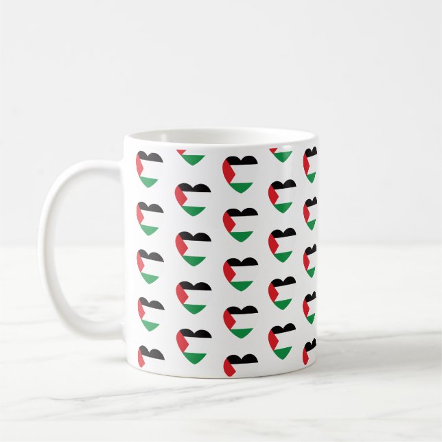 Taza De Café diseño gráfico lindo con bandera palestina (Izquierda)