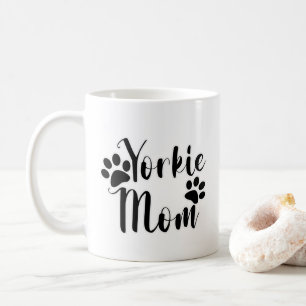 Taza De Café Diseño gráfico Pawprints Yorkie Mom