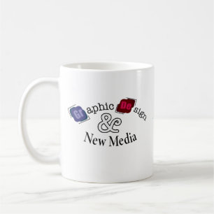 Taza De Café Diseño gráfico y nuevo bloqueo de medios