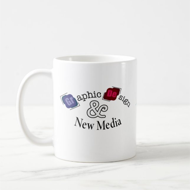 Taza De Café Diseño gráfico y nuevo bloqueo de medios (Izquierda)