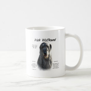 Taza De Café Diseño (gris) de la historia del Wolfhound