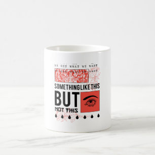 TAZA DE CAFÉ DISEÑO INCREÍBLE DE FLOR Y OJO