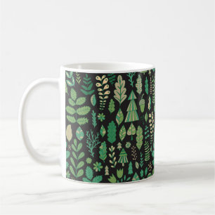 Taza De Café Diseño inmaculado con flores de bosque