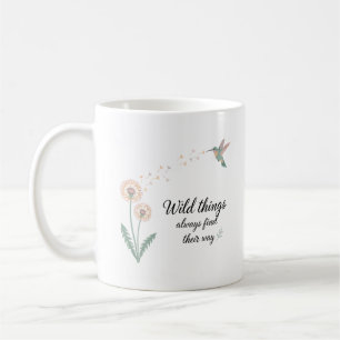 Taza De Café Diseño Inspirador Colibrí Diente de León