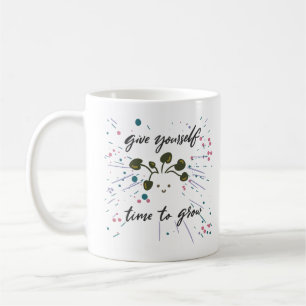 Taza De Café Diseño Inspirador de la mentalidad del crecimiento