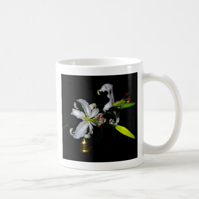 Taza De Café Diseño irlandés de Brass y Flores (Derecha)
