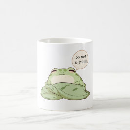 Taza De Café Diseño Kawaii de Rana Dormida No Molestar
