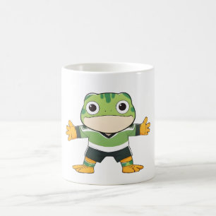 Taza De Café Diseño Kawaii de rana portera de fútbol lindo