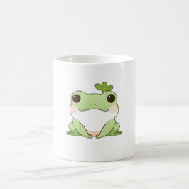 Taza De Café Diseño Kawaii Simple de Rana Chibi Adorable Natura