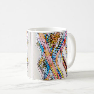 Taza De Café Diseño lindo, patrón fractal.