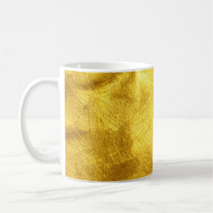 Taza De Café Diseño lujoso de textura dorada