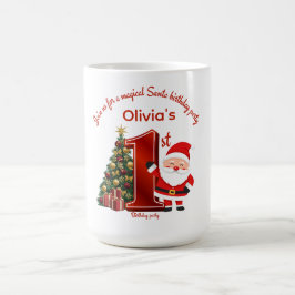 Taza De Café Diseño mágico de cumpleaños de Santa para niños