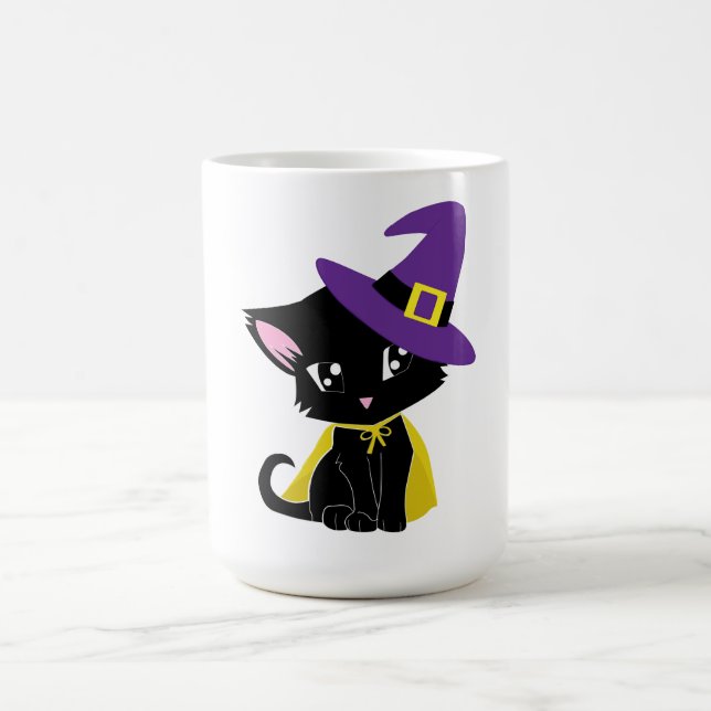Taza De Café Diseño mágico de Witch Cat (Centro)