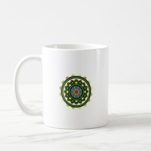 Taza De Café Diseño MandalaTaza clásica, 330 ml (Izquierda)