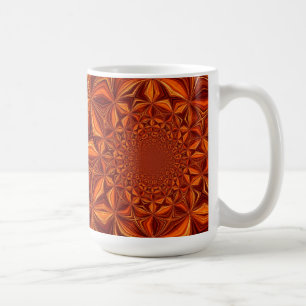 Taza De Café Diseño marrón de arte digital Kaleidoscope