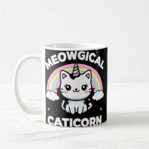 Taza De Café Diseño Meowgic Caticorn Cute Unicorn Cat Kawaii
