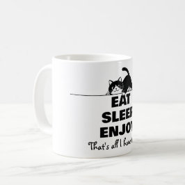 Taza De Café Diseño minimalista de gatito adorable - CAT 6