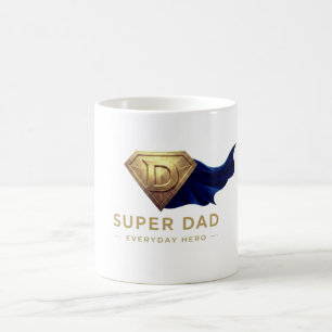 Taza De Café Diseño Mínimo de Día del Padre Superhéroe