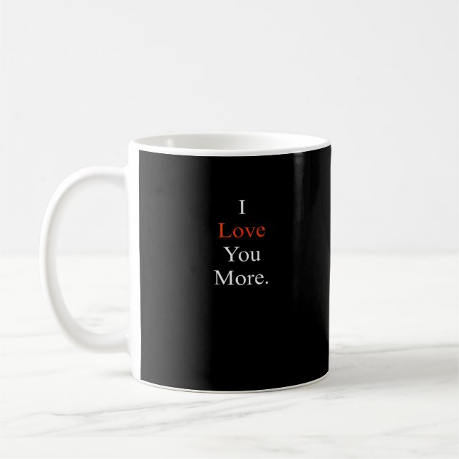 Taza De Café Diseño Mínimo Te Amo Más (Izquierda)