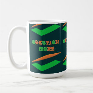 Taza De Café Diseño moderno color oscuro tema Pregunta
