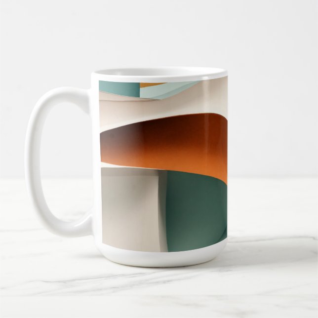 Taza De Café Diseño moderno de camisetas 3D de mediados de sigl (Izquierda)