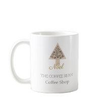 Diseño moderno de marca de tienda de café navideña