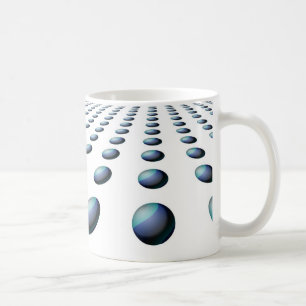 Taza De Café Diseño moderno de patrón de bola azul