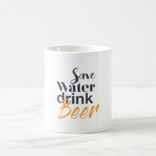 Taza De Café Diseño moderno, divertido y urbano Salven cerveza
