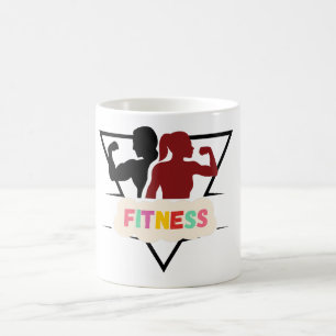 Taza De Café diseño motivacional para gimnasio de chicas podero