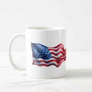 Taza De Café Diseño Mug con bandera de los Estados Unidos
