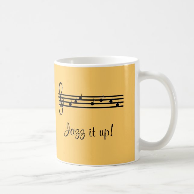 Taza De Café Diseño Musical Jazz it Up (Derecha)