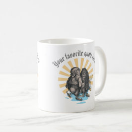 Taza De Café Diseño nostálgico estilo retro de búhos de patinaj