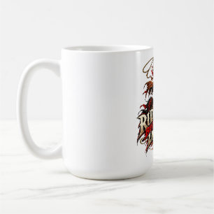 Taza De Café Diseño occidental de vaquero esqueleto para montar