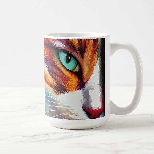 Taza De Café Diseño ocular del gato (Derecha)