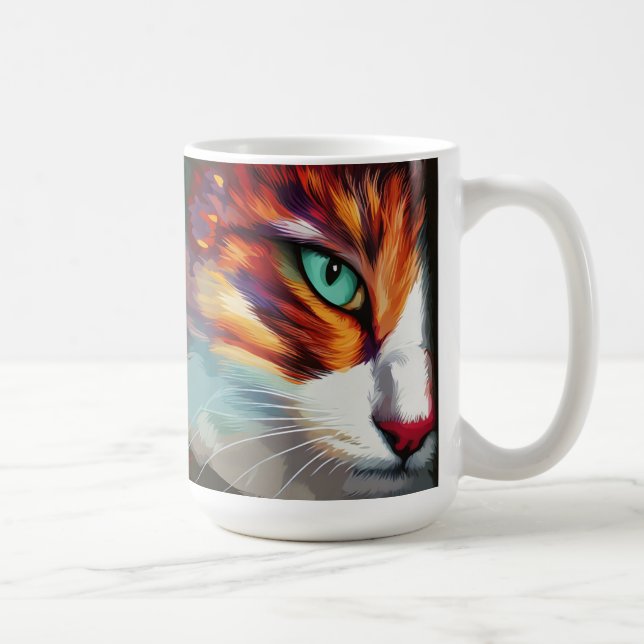 Taza De Café Diseño ocular del gato (Derecha)